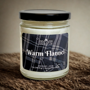 warm flannel candle